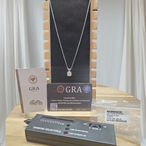 Moissanite Pendant Necklace Silver